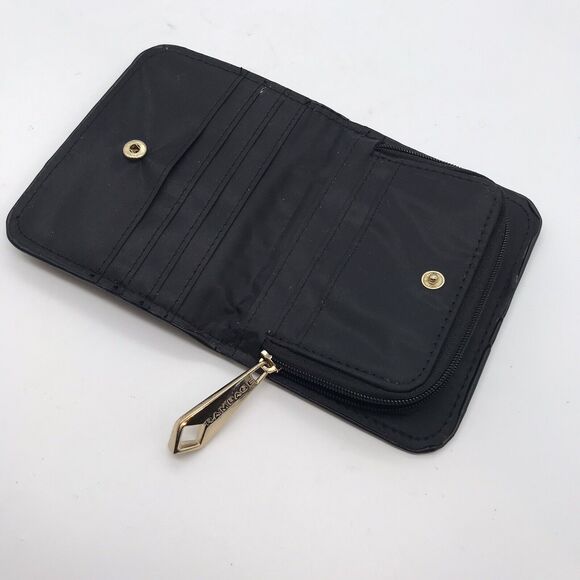 Rampage Woman’s Zip Around Black Logo Coin Purse Snap CC Cash ID Slide Pockets - Picture 6 of 7